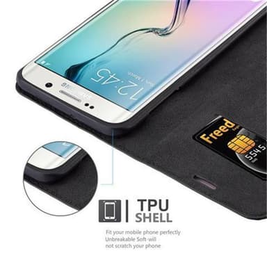 Samsung Galaxy S6 EDGE PLUS Pungetui Cover Case (Sort)
