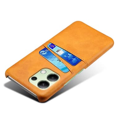 SKALO Xiaomi Redmi Note 13 4G PU-læder Kortholder Cover - Brun