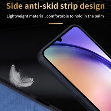 SKALO Samsung A15 4G AZNS PU læder Cover - Sort