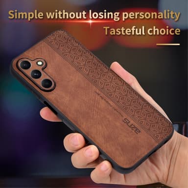 SKALO Samsung A15 4G AZNS PU læder Cover - Sort