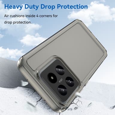 SKALO Xiaomi 14 5G Transparent TPU Metal Buttons Cover - Grå