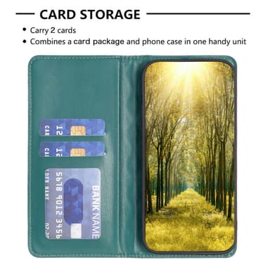 SKALO Samsung A15 4G BINFEN COLOR Big Wallet Quilted Flip Cover - Grøn