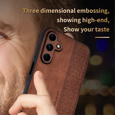 SKALO Samsung A15 4G AZNS PU læder Cover - Sort