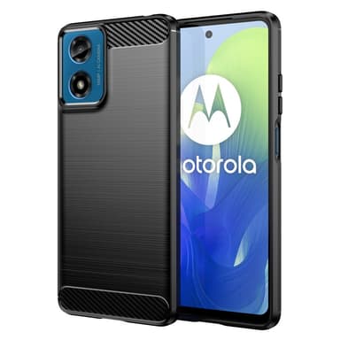 SKALO Motorola Moto G04 Armor Carbon Stødsikker TPU-cover - Sort