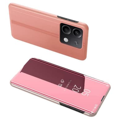 SKALO Xiaomi Redmi Note 13 Pro 5G Clear View Mirror Etui - Rosa guld