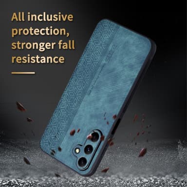 SKALO Samsung A15 4G AZNS PU læder Cover - Sort