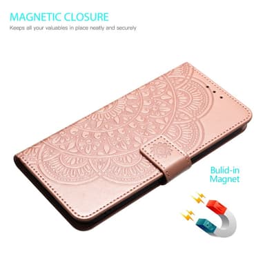 SKALO Xiaomi Redmi Note 13 Pro 5G Mandala Flip Cover - Rosa guld