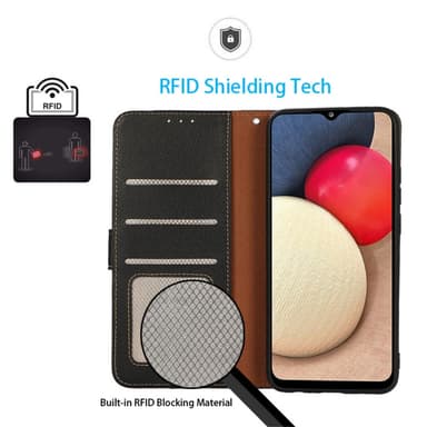 SKALO Asus ROG Phone 8 5G KHAZNEH Litchi Pungetui i PU-læder - Sort