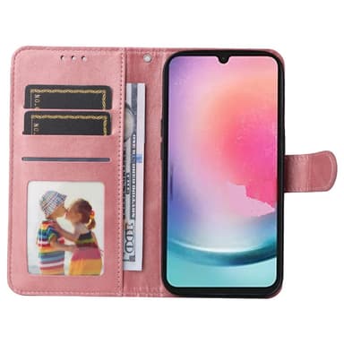 SKALO Samsung A25 5G PU-læder Pungetui - Pink