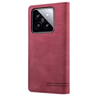 SKALO Xiaomi 14 5G GQ.UTROBE Pungetui i PU-læder - Rød