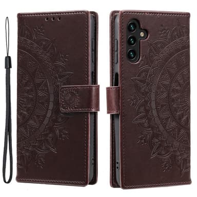 SKALO Samsung A25 5G Mandala Flip Cover - Brun