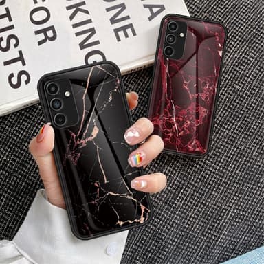 SKALO Samsung A15 4G Marmor hærdet glas TPU Cover - #2