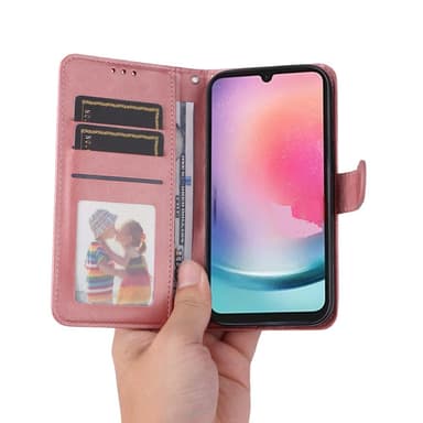 SKALO Samsung A25 5G PU-læder Pungetui - Pink