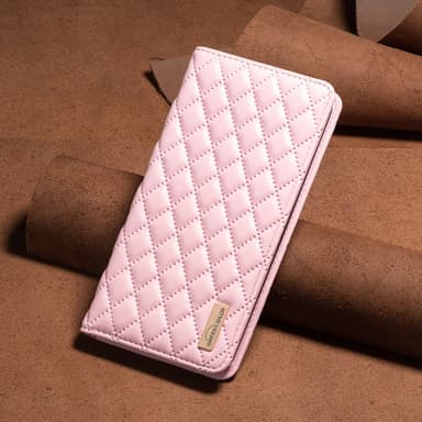 SKALO Samsung A15 4G BINFEN COLOR Big Wallet Quilted Flip Cover - Pink