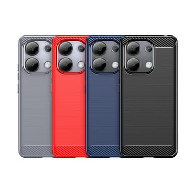 SKALO Xiaomi Redmi Note 13 5G Armor Carbon Stødsikker TPU-cover - Blå