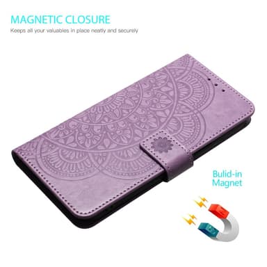 SKALO Xiaomi Redmi Note 13 Pro 5G Mandala Flip Cover - Lilla