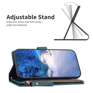 SKALO Xiaomi Redmi Note 13 4G Big Wallet 11-RUM Pungetui - Grøn