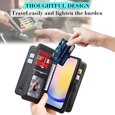 SKALO Samsung A25 5G 10-RUM Flip Cover - Sort