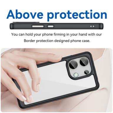 SKALO Xiaomi Redmi Note 13 4G Farve Bumper Cover - Sort