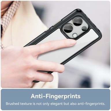 SKALO Xiaomi Redmi Note 13 4G Farve Bumper Cover - Sort