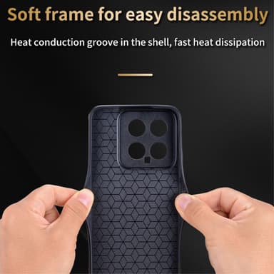SKALO Xiaomi 14 5G AZNS PU læder Cover - Brun