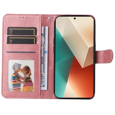 SKALO Xiaomi Redmi Note 13 5G PU-læder Pungetui - Pink