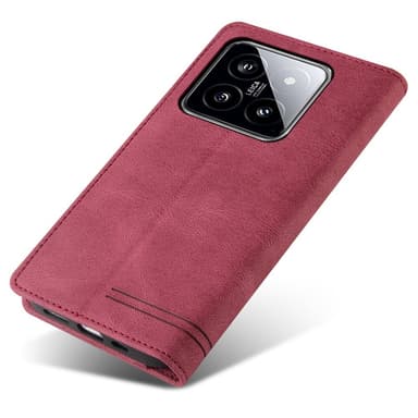 SKALO Xiaomi 14 5G GQ.UTROBE Pungetui i PU-læder - Rød