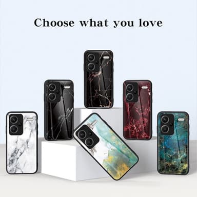 SKALO Xiaomi Redmi Note 13 Pro+ Marmor hærdet glas TPU Cover - #1