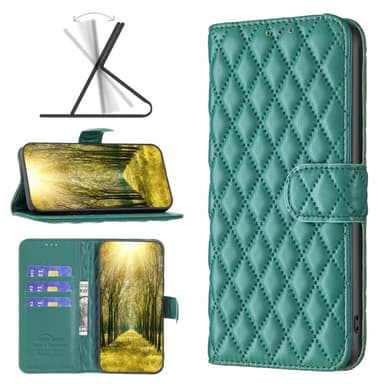 SKALO Xiaomi Redmi Note 13 4G BINFEN COLOR Quiltet Pung - Grøn