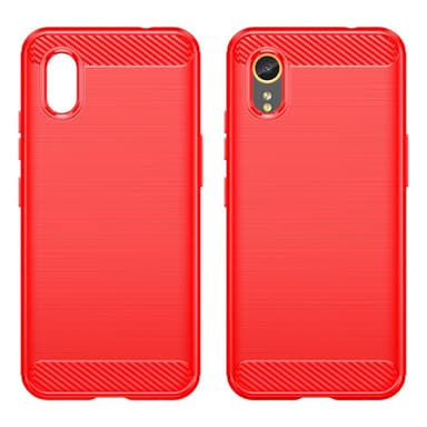 SKALO Samsung Xcover 7 Armor Carbon Stødsikker TPU-cover - Rød