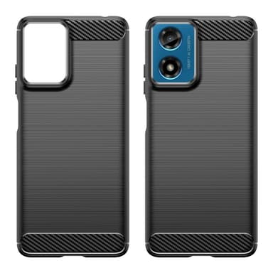 SKALO Motorola Moto G04 Armor Carbon Stødsikker TPU-cover - Sort