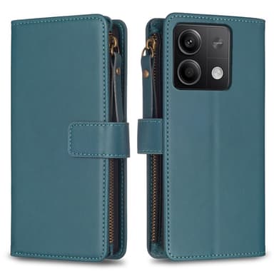 SKALO Xiaomi Redmi Note 13 4G Big Wallet 11-RUM Pungetui - Grøn