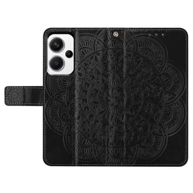 SKALO Xiaomi Redmi Note 13 Pro+ Mandala Flip Cover - Sort