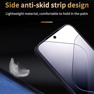 SKALO Xiaomi 14 5G AZNS PU læder Cover - Brun