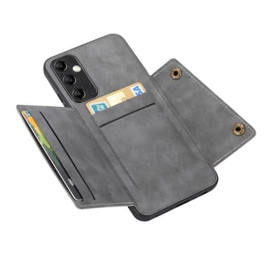 SKALO Samsung A15 5G PU-læder Cover med Pung - Grå