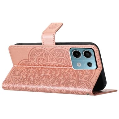 SKALO Xiaomi Redmi Note 13 Pro 5G Mandala Flip Cover - Rosa guld