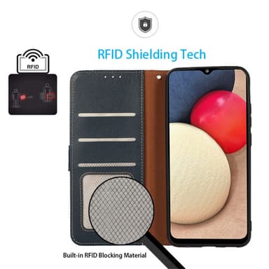 SKALO Asus ROG Phone 8 5G KHAZNEH Litchi Pungetui i PU-læder - Blå