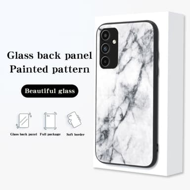 SKALO Samsung A15 4G Marmor hærdet glas TPU Cover - #2
