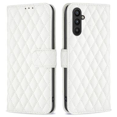 SKALO Samsung A25 5G BINFEN COLOR Quiltet Pung - Hvid