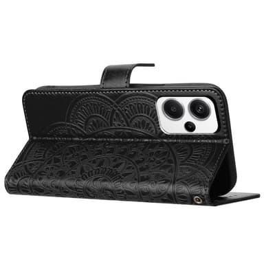 SKALO Xiaomi Redmi Note 13 Pro+ Mandala Flip Cover - Sort