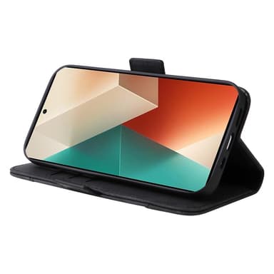 SKALO Xiaomi Redmi Note 13 5G BETOPNICE 001 Pungetui i PU-læder - Sort