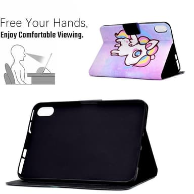 Til iPad 10.9 (2022) Tabletetui Cover Foldbart stativ - Farverig pony