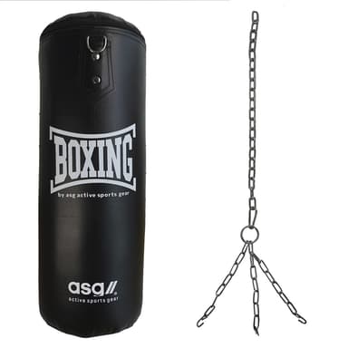 ASG Junior Boksesæt (Handsker + Boksepude) - 11 kg - Sort/Hvid