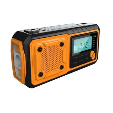 Nød håndsving Solar Radio Lommelygte LED SOS Power Bank AUX