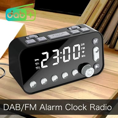 Bedside LED skærm Digitalt vækkeur FM / DAB radio