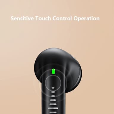 WEKOME Earphones Bluetooth 5.3 Stereo Earbuds - Sort