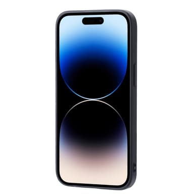 SKALO iPhone 15 PU-læder Cover med Pung - Sort