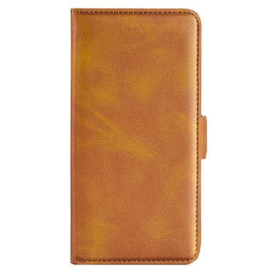 SKALO iPhone 15 Plus Premium Wallet Flip Cover - Lys brun