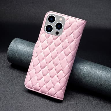 SKALO iPhone 15 Pro BINFEN COLOR Quiltet Pung - Pink