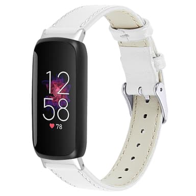 Urrem fint ægte læder Hvid Fitbit Inspire 2 / Inspire 3